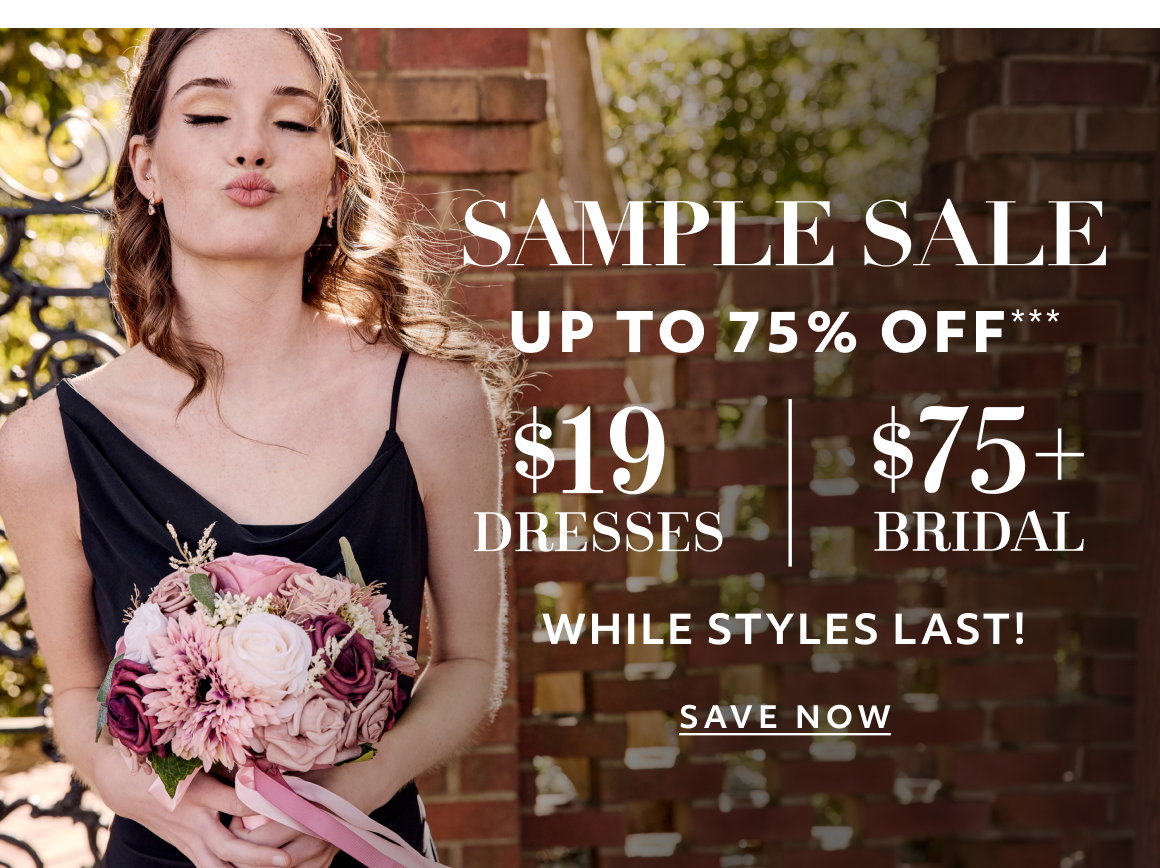 sample sale - save now