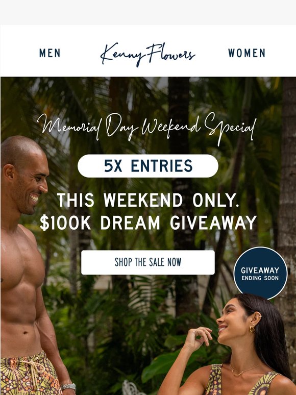 This Weekend: 5X Your Entries 🇺🇸