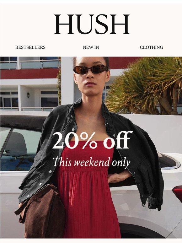20% off starts now