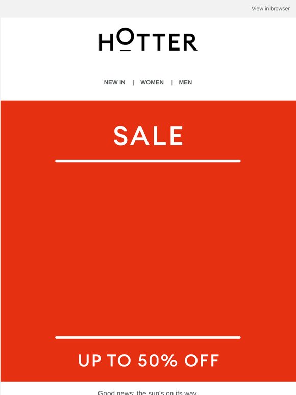 Sale ENDS Bank Holiday Monday!