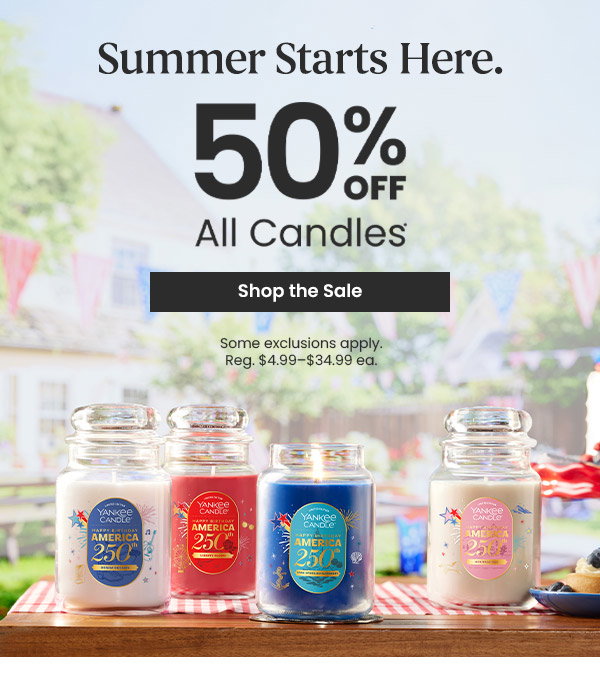 50% Off All Candles