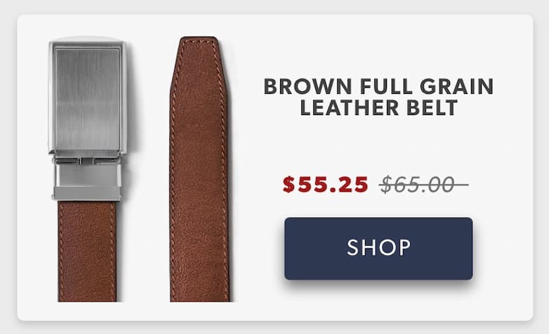 Shop Brown Full Grain Belt