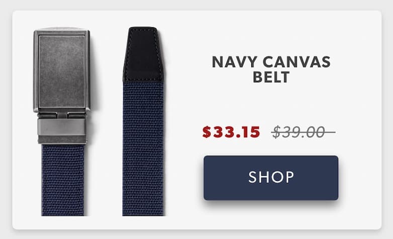 Shop Navy Canvas Belt