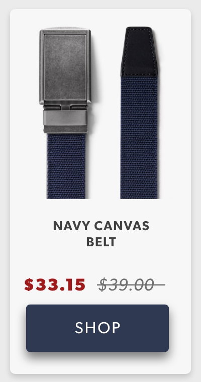 Shop Navy Canvas Belt