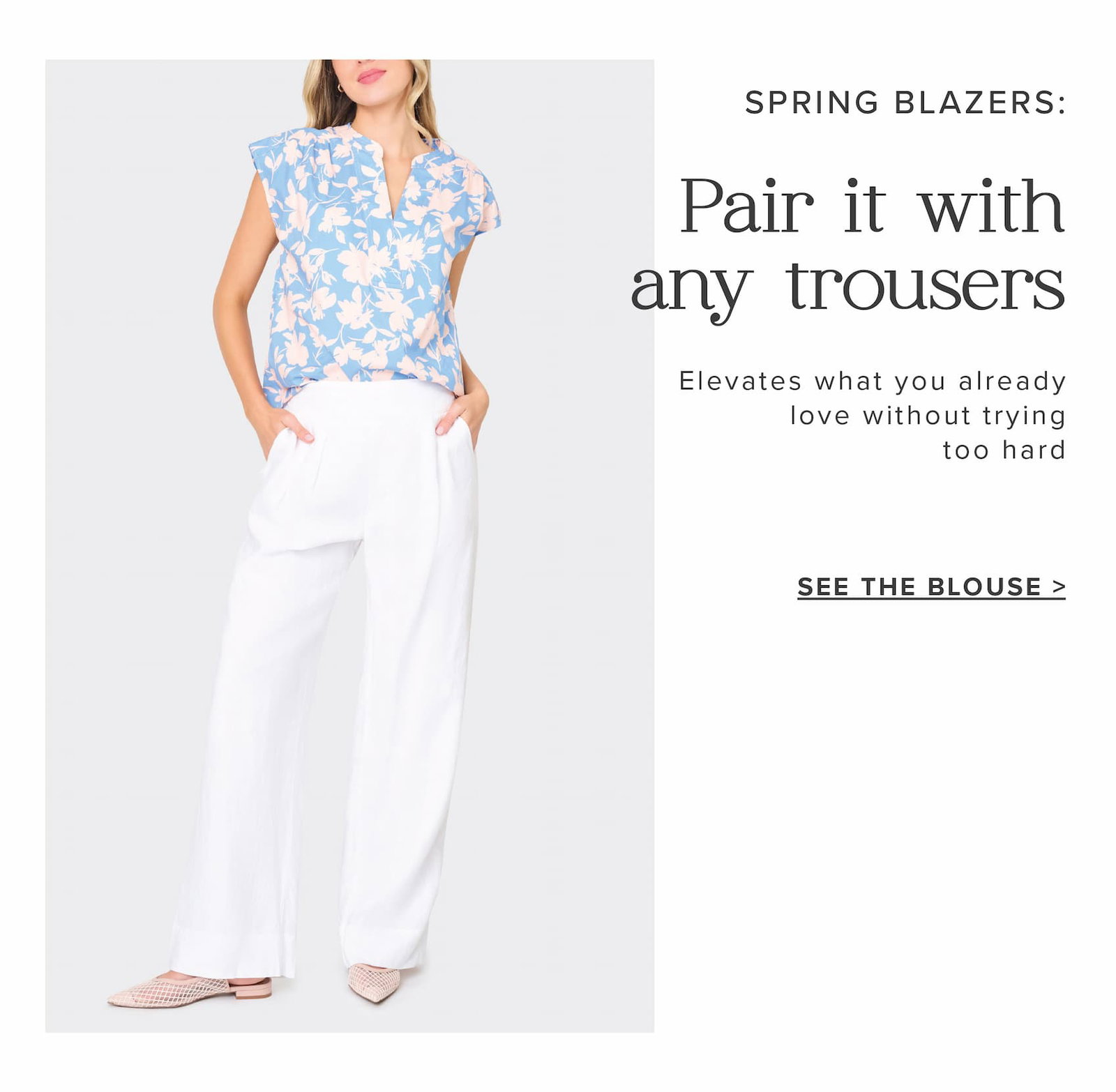 Cap Sleeve Notch Neck Blouse