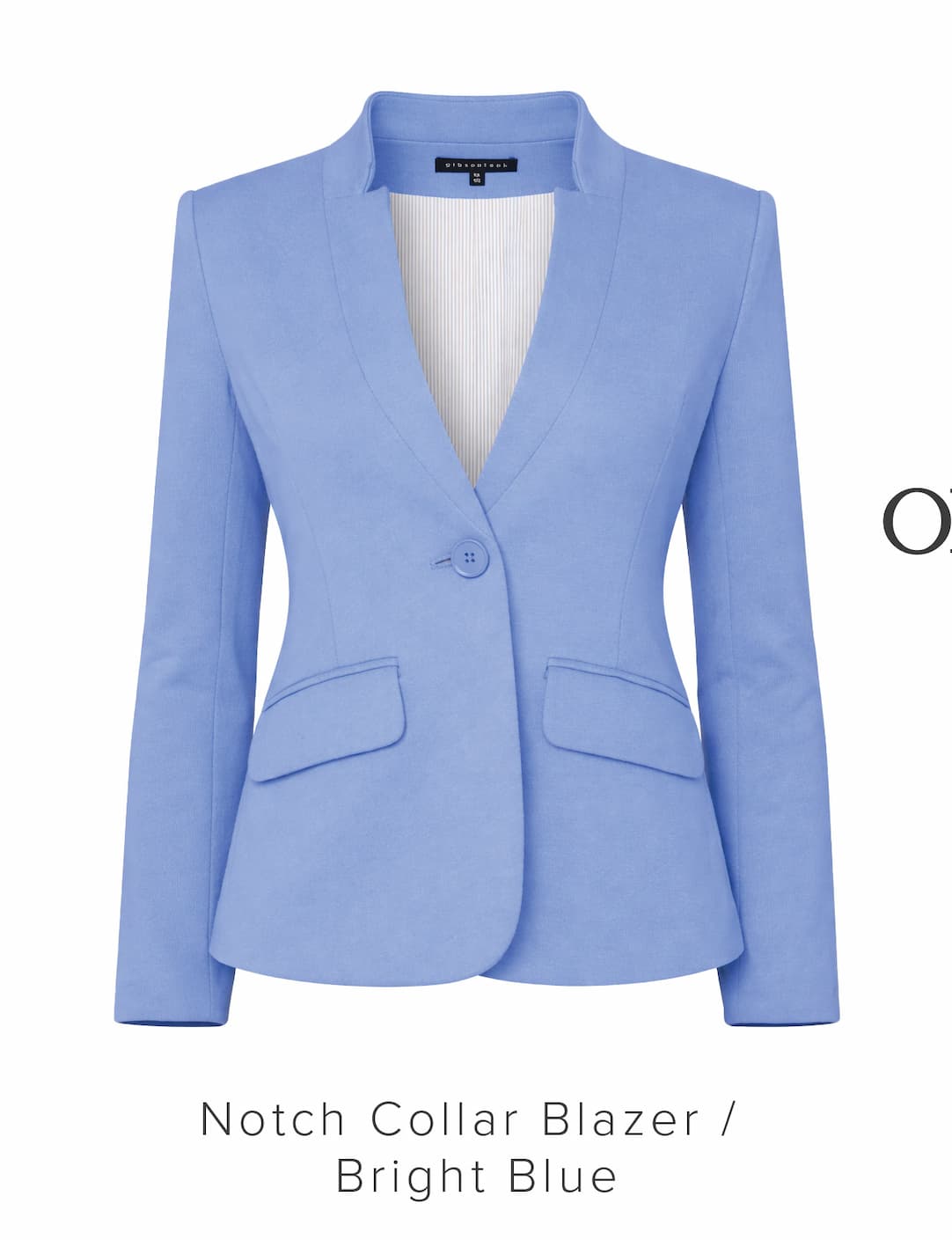 Notch Collar Blazer in Bright Blue