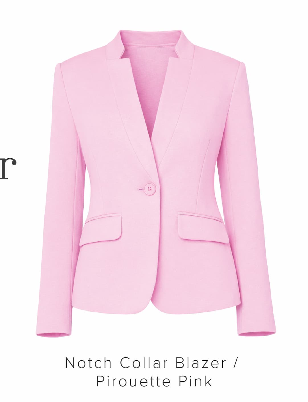 Notch Collar Blazer in Pirouette Pink