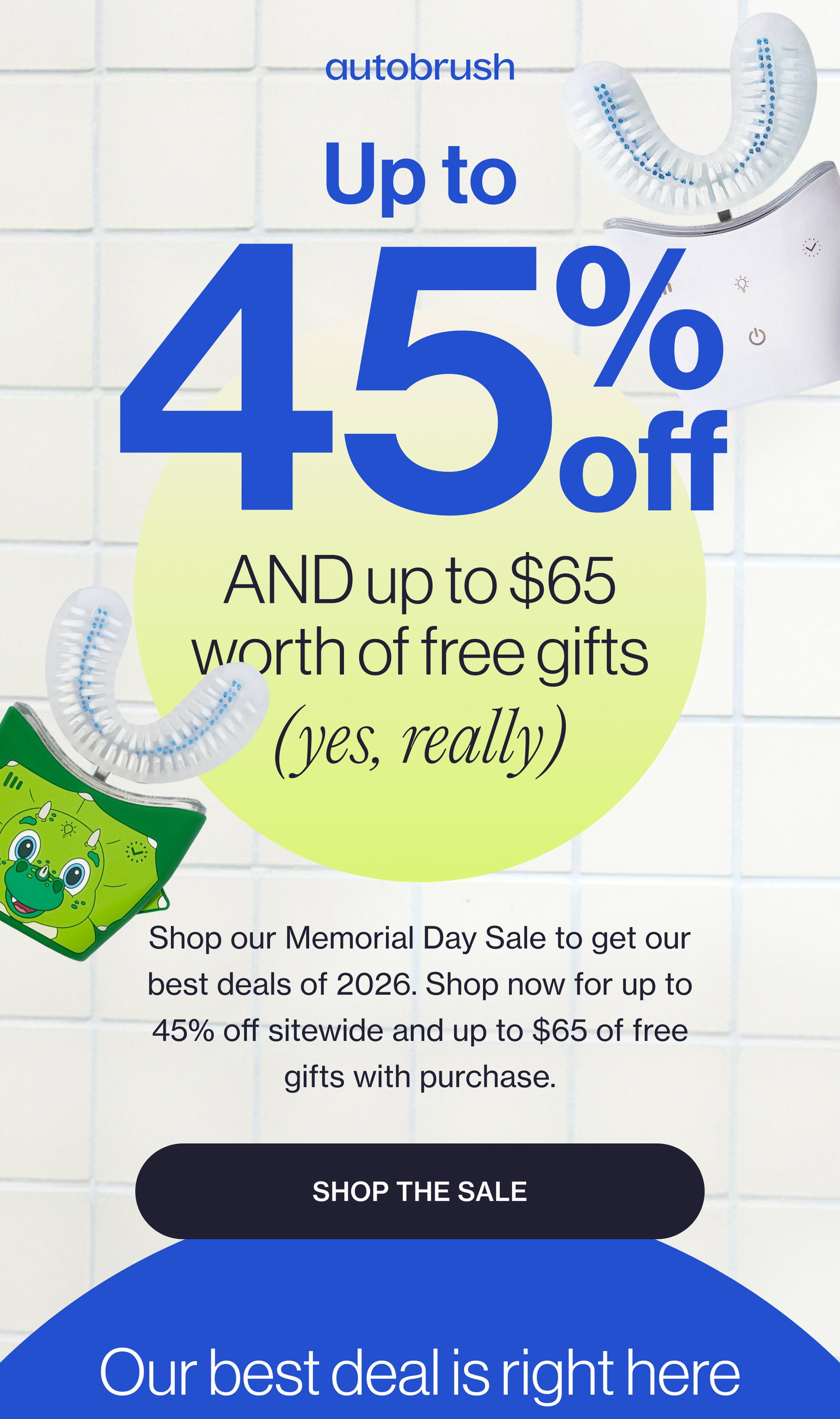 Up to 45 % off AND up to $65 worth of free gifts (yes, really) Shop our Memorial Day Sale to get our best deals of 2026. Shop now for up to 45% off sitewide and up to $65 of free gifts with purchase. Shop the Sale Our best deal is right here