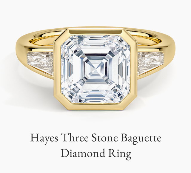 Hayes Three Stone Baguette Diamond Ring