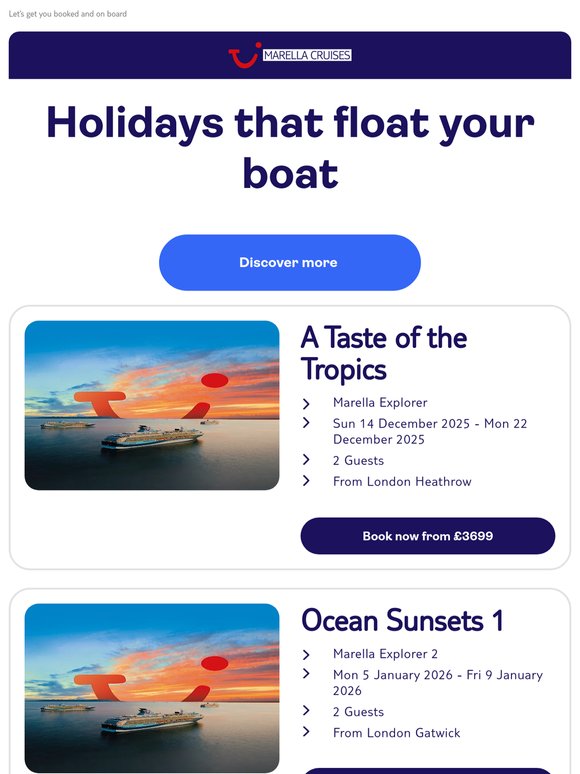There is still time to book that Marella cruise you were looking at