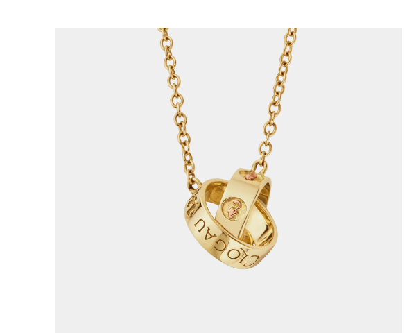 Insignia 9ct Solid Gold Linked Ring Necklace