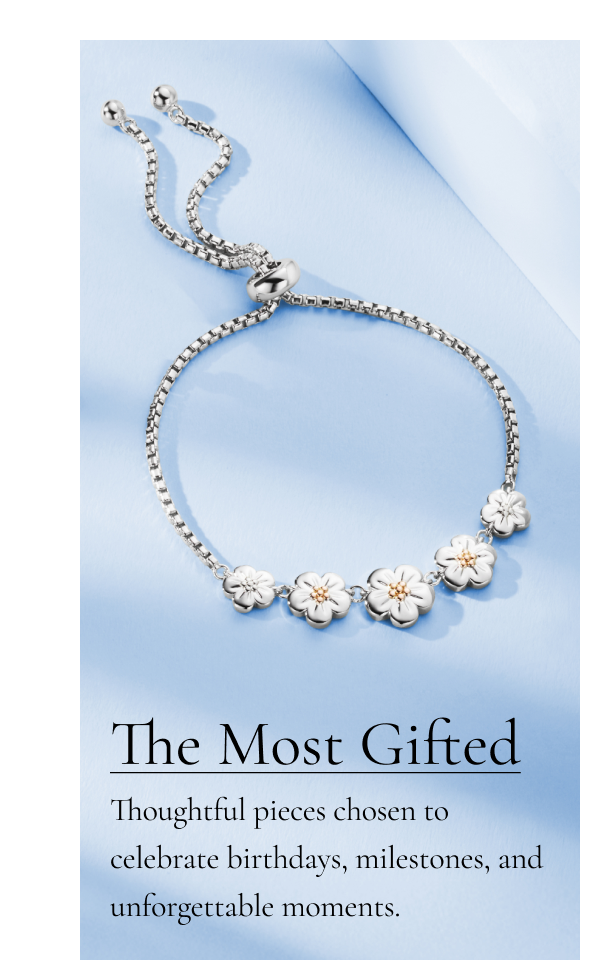 Nature's Wonder Sterling Silver Forget-Me-Not Adjustable Bracelet