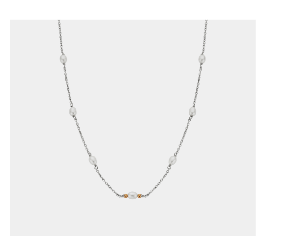 Nature's Wonder Sterling Silver Beachcomber Choker with Pearls