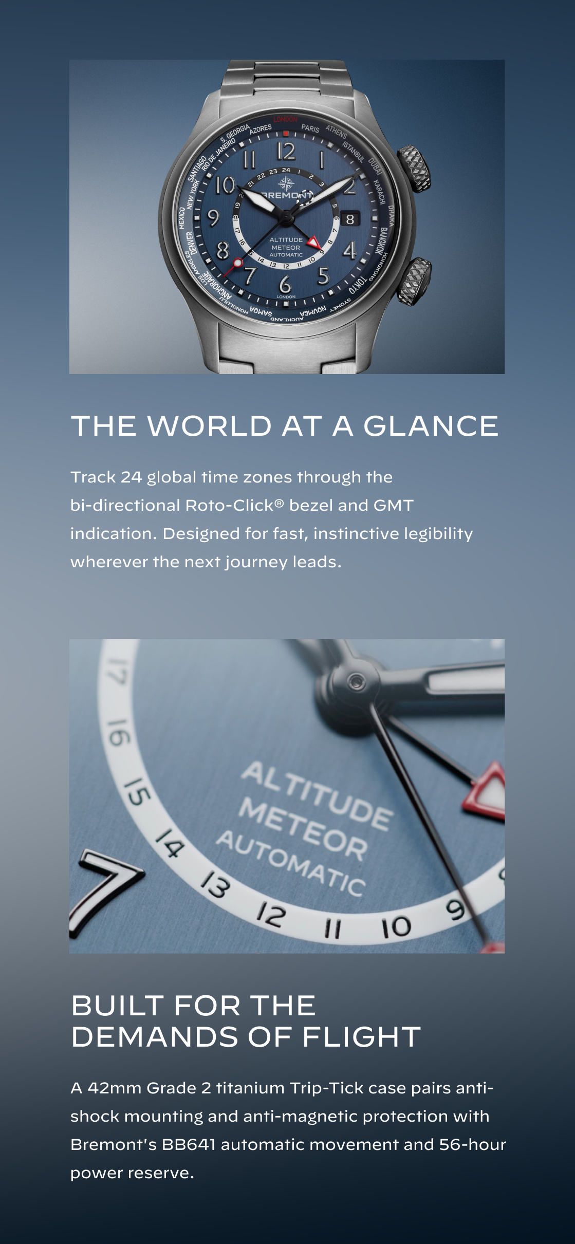Altitude MB Meteor Time Zones Features