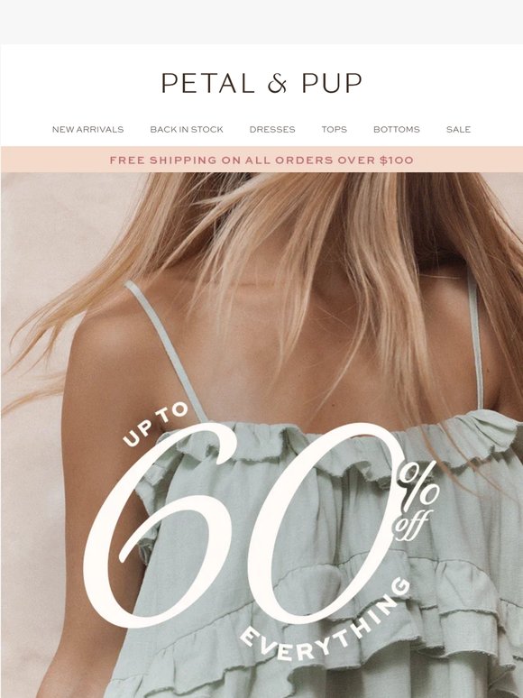 UP TO 60% OFF STARTS NOW