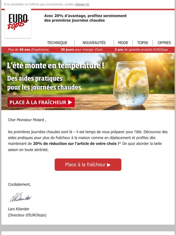 Découvrez nos indispensables d’été & profitez de 20% d’avantage