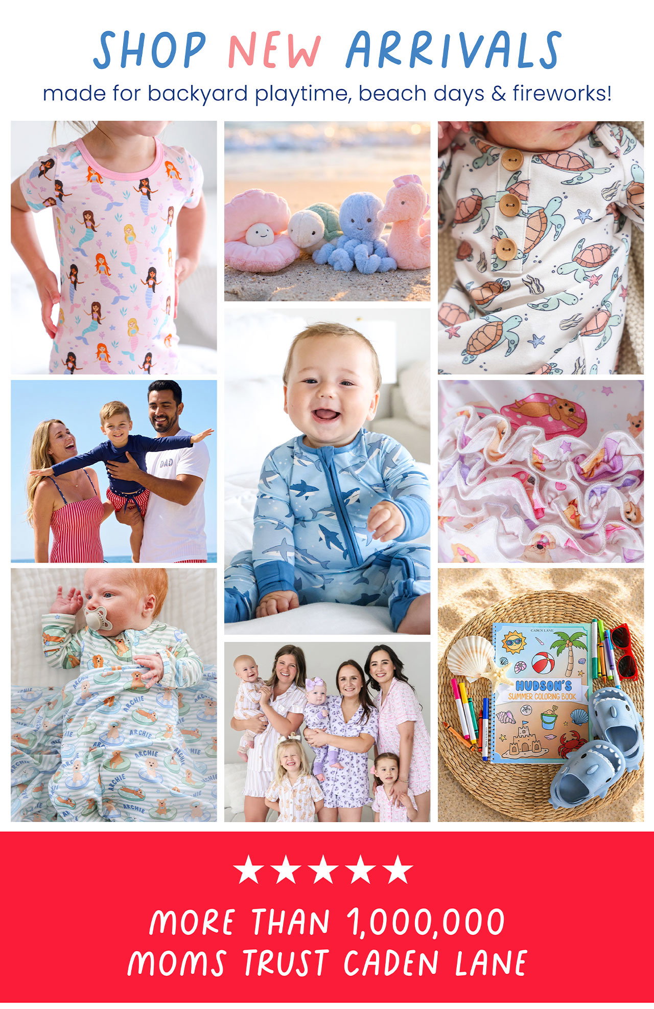 SHOP NEW ARRIVALS made fir backyard playtime, beach days & fireworks!