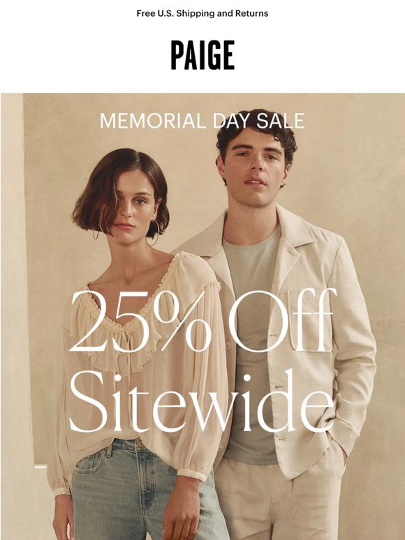 25% Off Denim, Dresses, Shorts & More