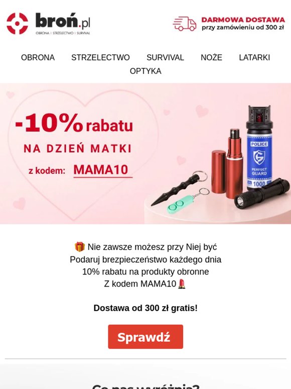 🛡️ Prezent dla Mamy: 10% zniżki na produkty obronne! 🎁
