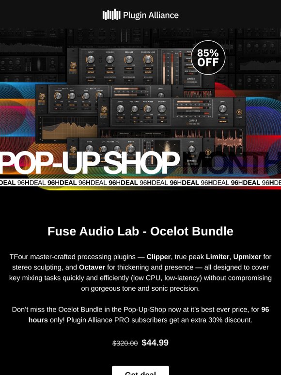 Pop-Up Shop 96h Deal 🔥 Go-to master-crafted mixing plugin bundle