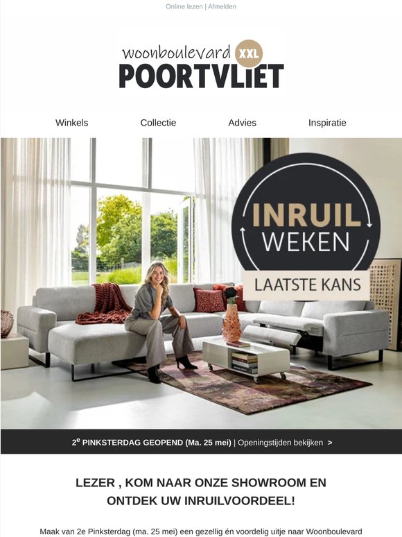 2e Pinksterdag geopend: profiteer nog even van onze Inruilweken!