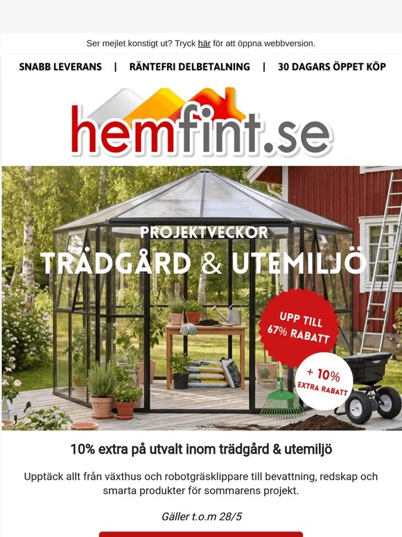 🌿10% extra på favoriter inom trädgård & utemiljö