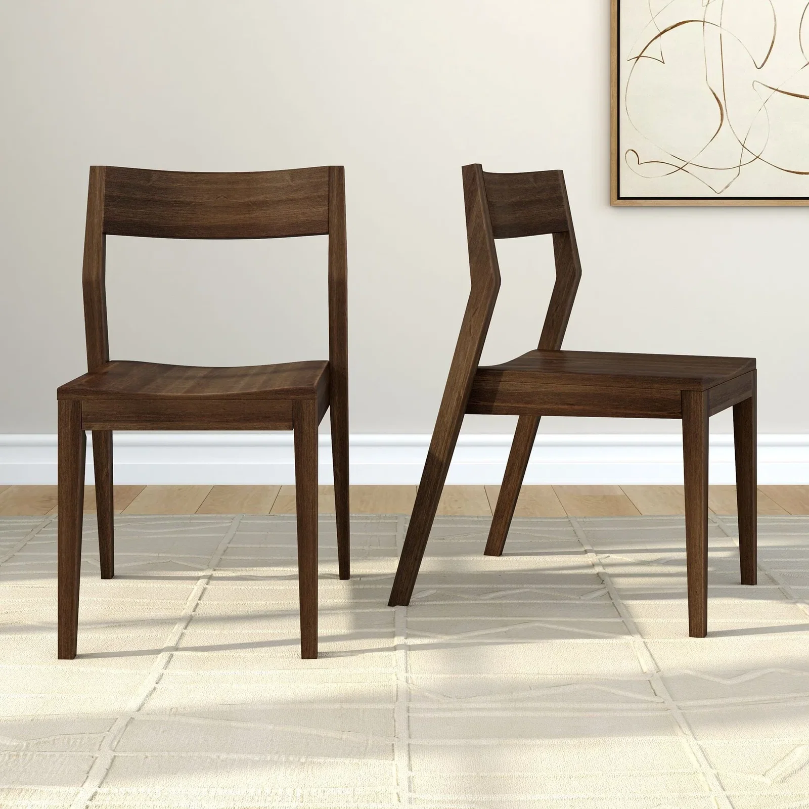 Image of Solid Wood Dining Chair (Set of 2)