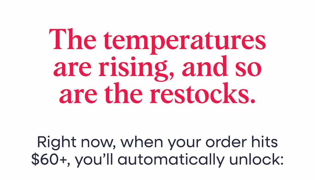 The temperatures are rising