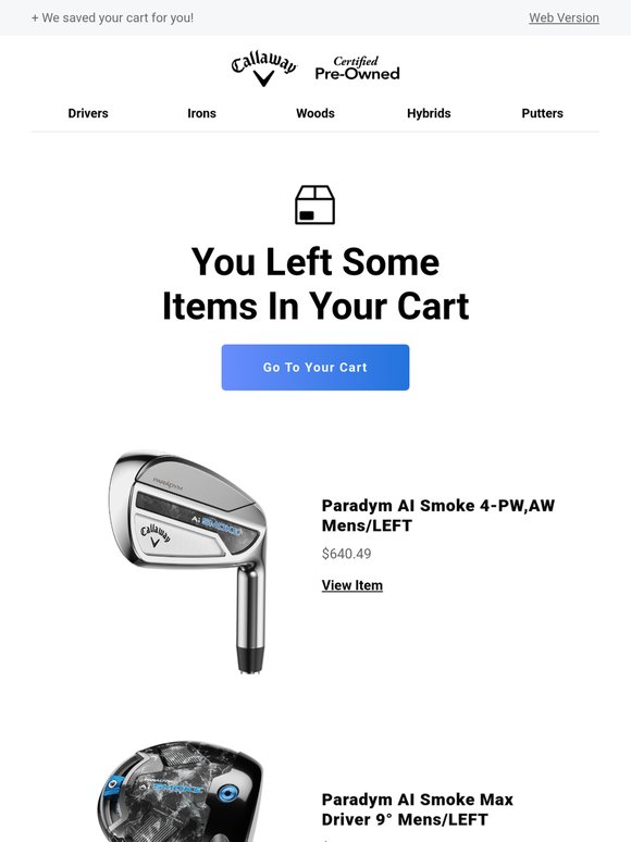 We Saved Your Cart For Your Convenience!