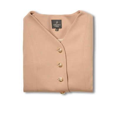 Ponte Knit Vest Top In Desert Dust