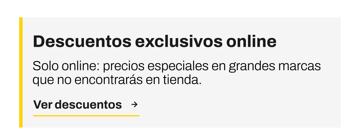 Banner de descuentos exclusivos online botón ver descuentos