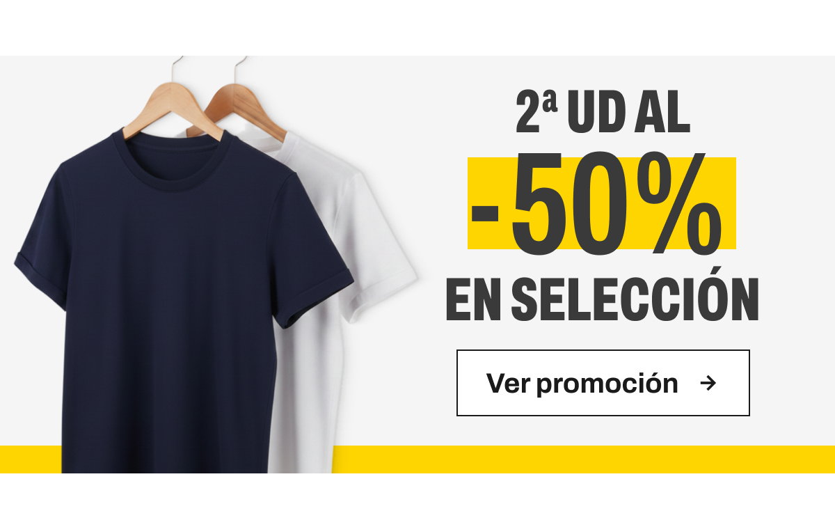 Promoción 2ª unidad al 50% en selección botón ver promoción