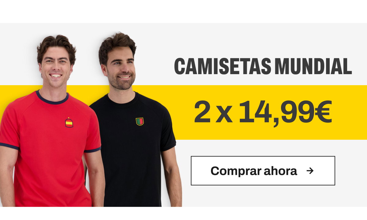 Promoción camisetas mundial España y Portugal botón comprar ahora