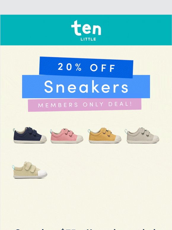 Kick off summer with 20% off sneakers!