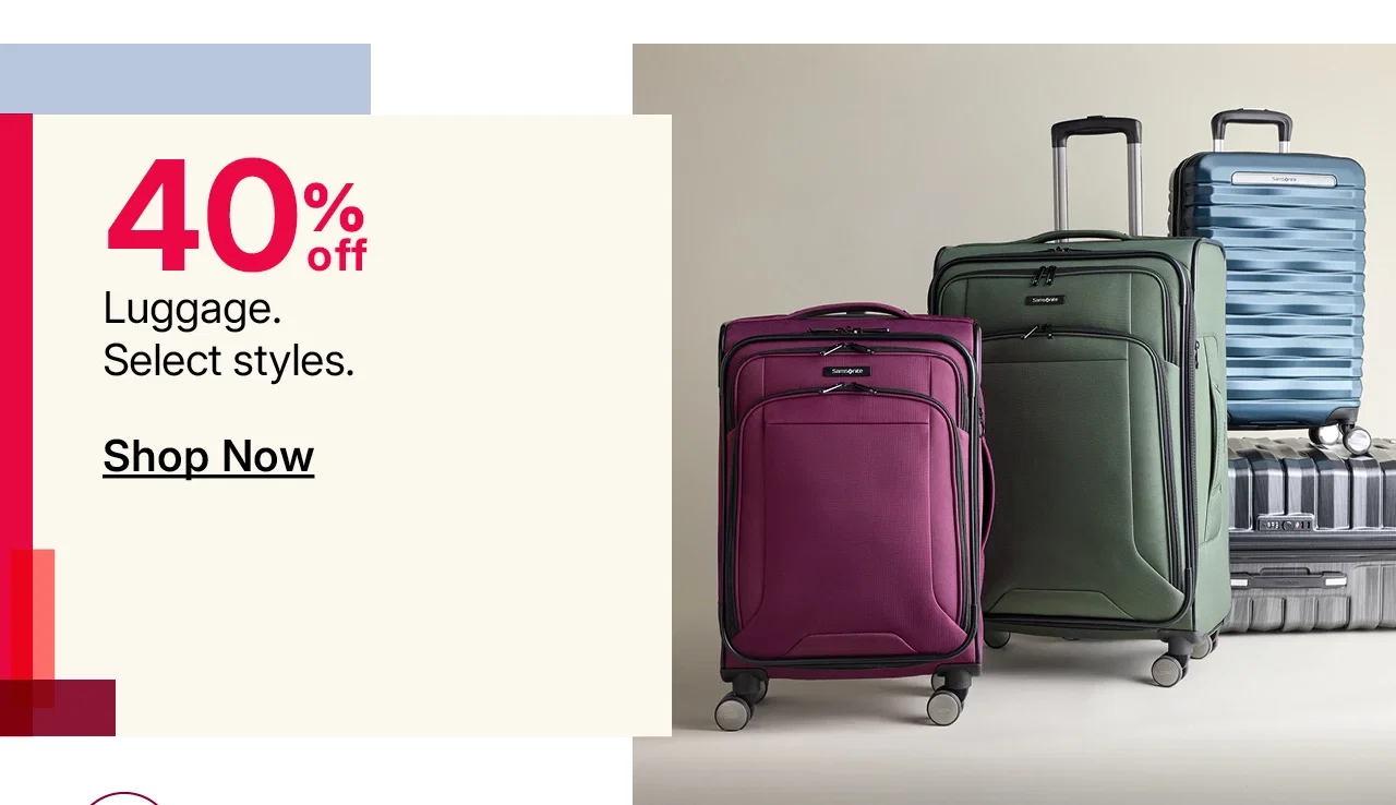 40% off luggage