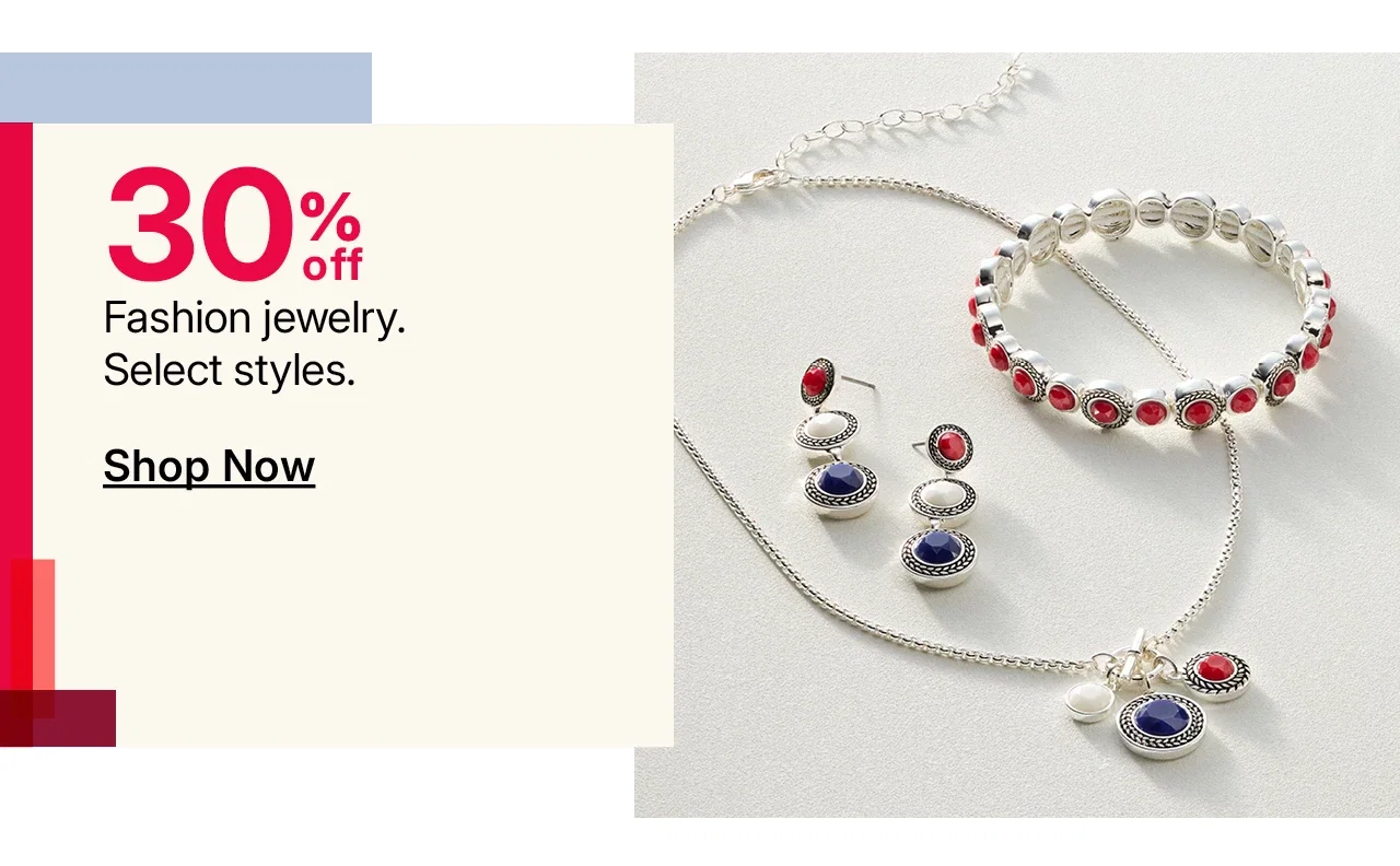 30% off fashion jewelry