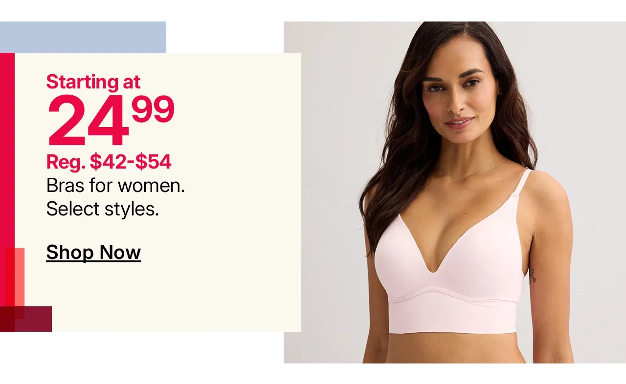 starting at $24.99 bras for women