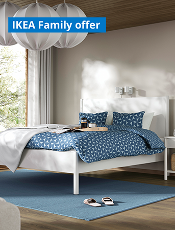 TONSTAD off-white bed frame