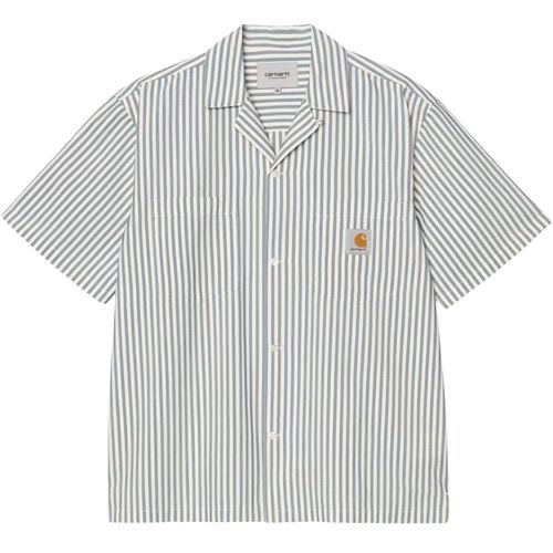 Carhartt WIP Short Sleeve Leavel Shirt - Blue River