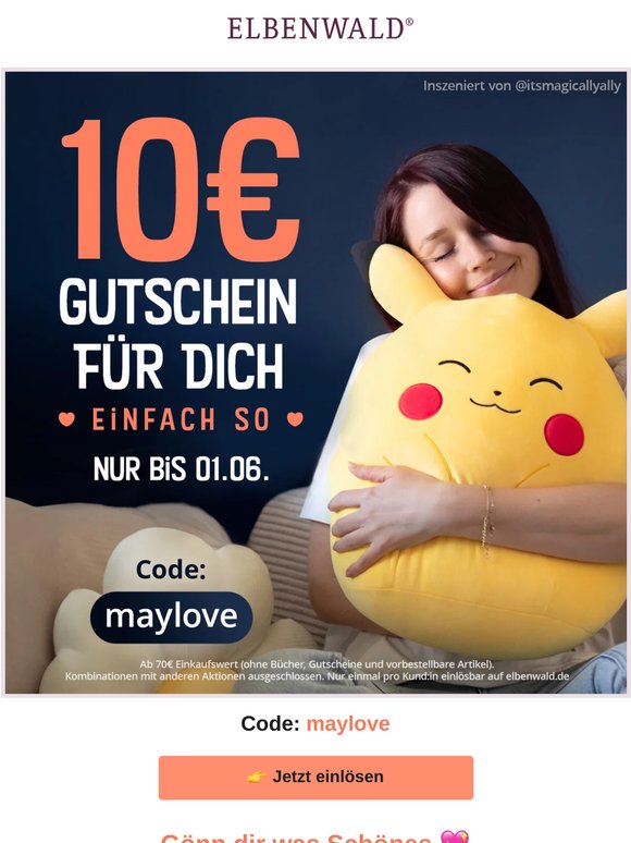 10€ Gutschein für dich, Fan – einfach so ❤