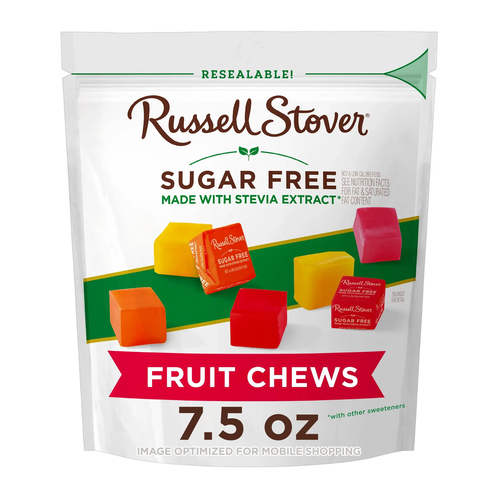 Sugar Free Fruit Chews Candy, 7.5 Oz. Bag