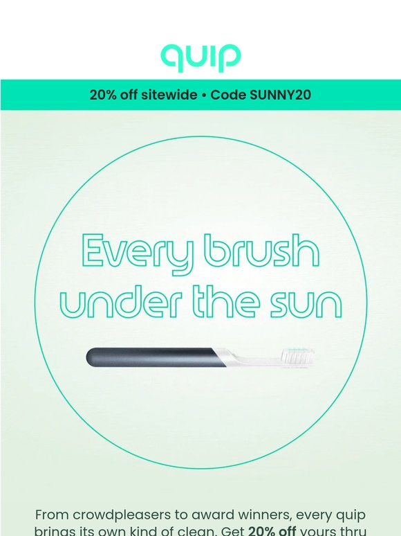 ☀️ 20% 🪥 off 🪥 sitewide ⛱️