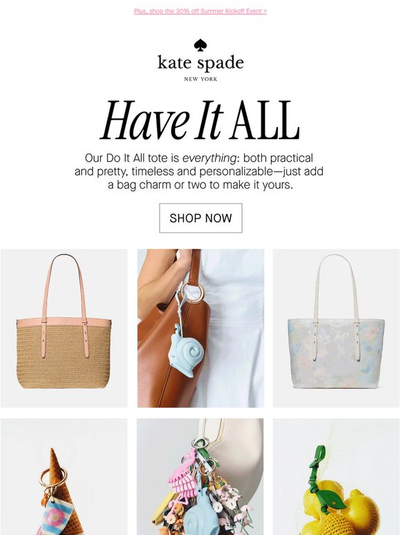 One bag, all the plans (just add a bag charm or two...)