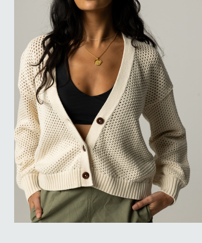 Women's Pol Open Stitch Cardigan | Finisterre