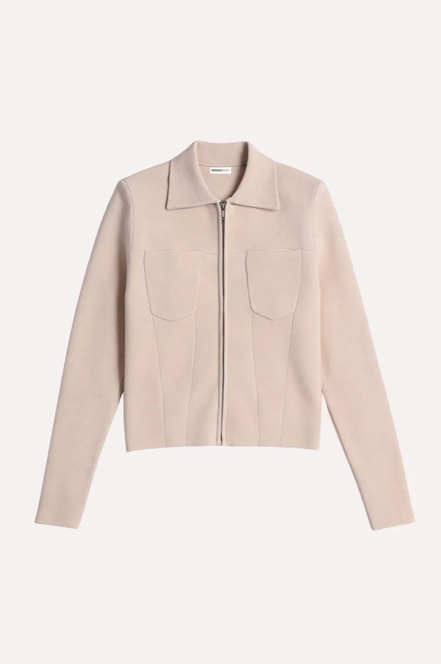 Image of Viscose Zip Front Jacket