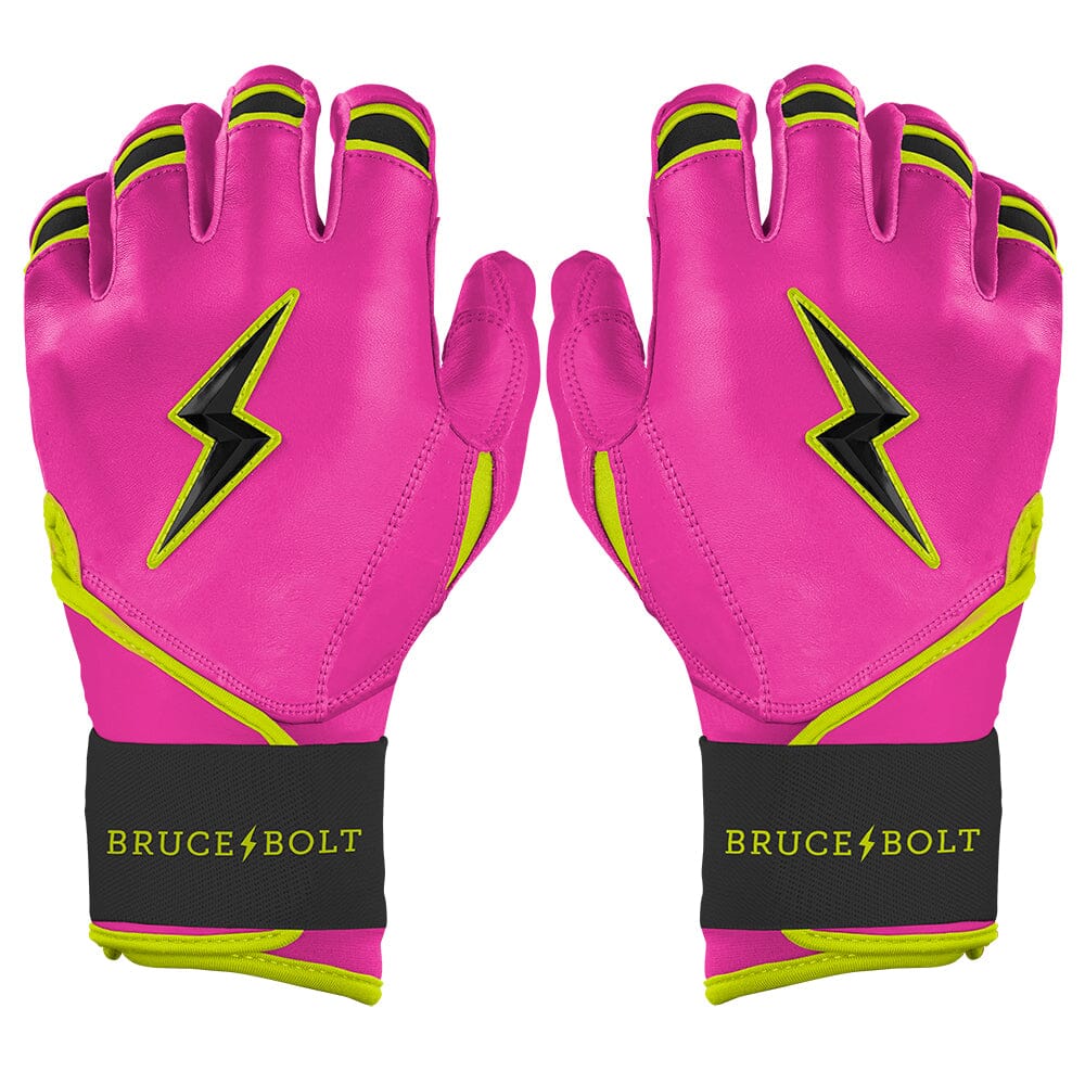 Bear Series Long Cuff Batting Gloves - Pink Lightning