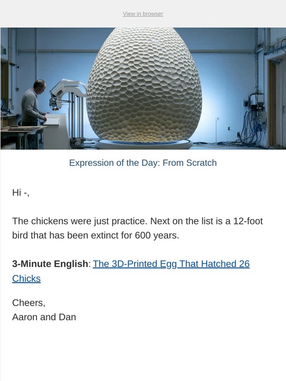 The 3D-Printed Egg That Hatched 26 Chicks