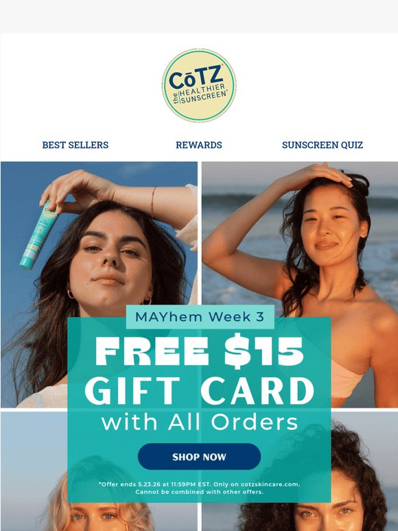 Free $15 gift card ☀️