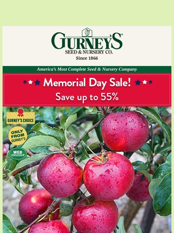 Memorial Day savings start NOW.