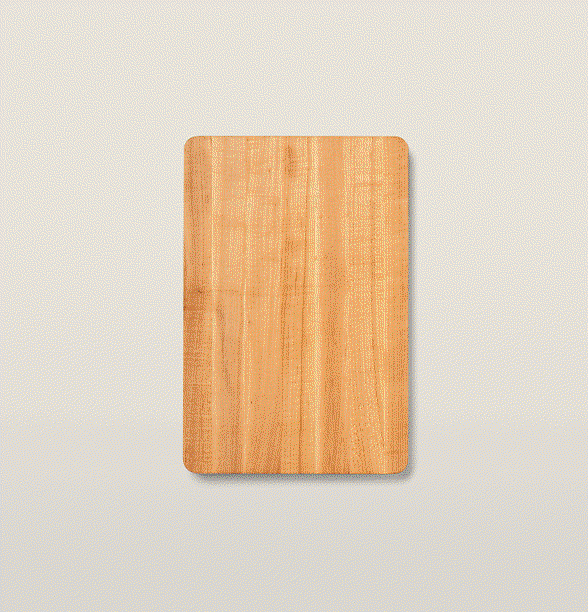 WALNUT SQUARE EDGE-GRAIN BOARD WITH RUBBER FEET